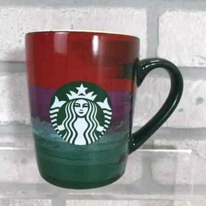 Taza de café SIRENA PINCELADAS ROJO VERDE PÚRPURA VACACIONES STARBUCKS 2021 10 OZ NUEVA - Imagen 1 de 5