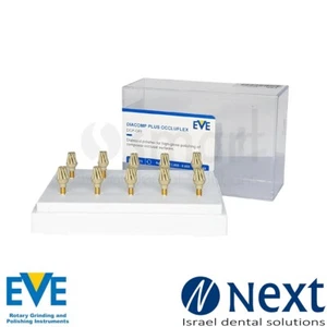 Pulidor de diamantes compuesto Dental Eve Diacomp Plus Occluflex Twist 10 piezas DCP-OFf - Imagen 1 de 3