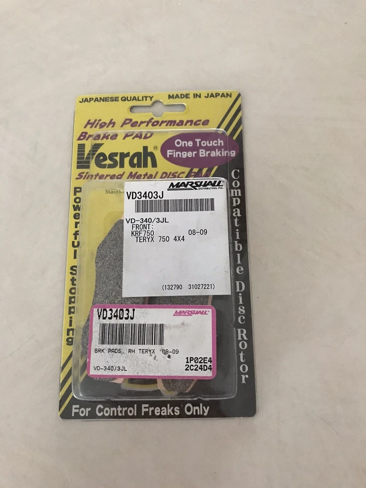Pastilla de freno Kawasaki Teryx 750 Vesrah VD3403J Foto 1 de 1