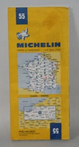 France - Michelin 1:200,000 Map - Caen & Paris - Sheet 55 - 1985 - Picture 1 of 4