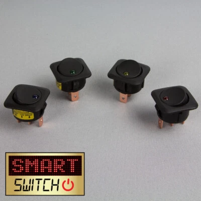 SmartSwitch 12v/25A Illuminated LED Square Panel Switch Rocker Switch - Image 1 of 2