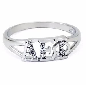 Alpha Epsilon Phi sterling silver ring w/ simulated diamonds, NEW!!*** - Picture 1 of 2