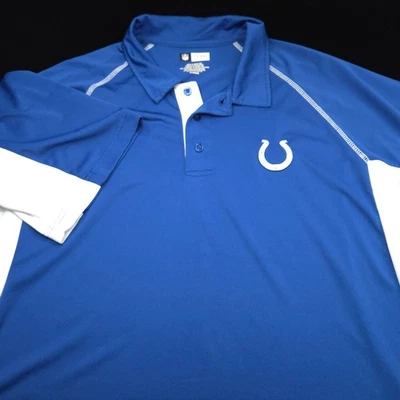 NFL Indianapolis Colts Polo Shirt Team Apparel -XL- Blue White -GOLF FOOTBALL - Image 1 of 4