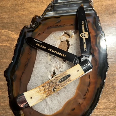 Case XX 5 Dot, Stag Handles, Golden Anniversary D-Day, Trapper (5254 SS) - Image 1 of 4