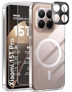 Funda Magnética Transparente + Cristal Pantalla para Xiaomi 15T / 15T Pro Funda Protectora Cámara - Imagen 1 de 9
