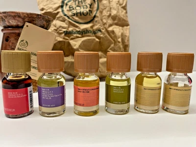 Vintage The Body Shop Home Fragrance Oil Set Soapstone Burner Warmer Lot w/ Bag - Image 1 of 4