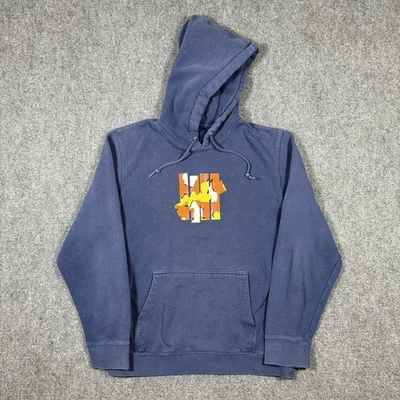 Undefeated Navy Blue Center Camo Logo Hoodie Size Medium 0211 - Image 1 of 4