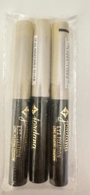 Jordana Eye Fixation Long Wearing Shadow Lot of 3 EF-03 Insatiable Silver - Image 1 of 2