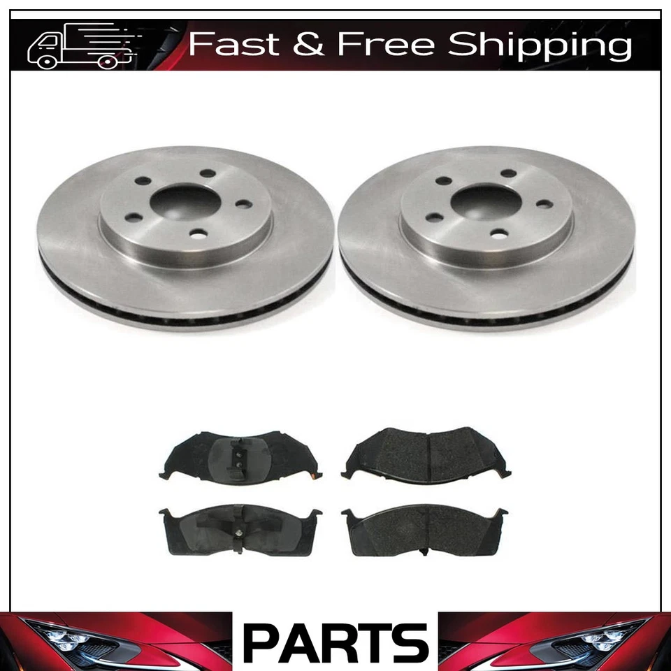 Juego completo de pastillas de freno y rotores delanteros metálicos para Dodge Neon 1998-1999 _ZA Foto 1 de 4