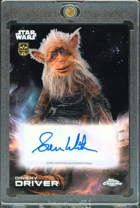 2025 Topps Chrome Star Wars Sam Witwer Signed Auto (08/10) Black Refractor Debut - Picture 1 of 2
