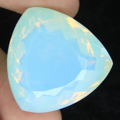 80.08 Ct Trillion Cut Blue Opal Stunning Loose Gemstone For Jewelry Making - Image 1 of 4