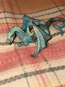 Vtg 1985 Rawcliffe Pewter Blue Dragon Sculpture Davis #631 P. Davis - Picture 1 of 6