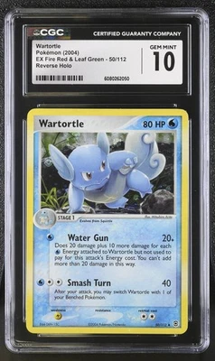 CGC 10 Wartortle EX Fire Red & Leaf Green 50/112 Reverse Holo Pokemon Card - Image 1 of 2