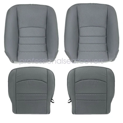 2013-2018 Fits Dodge Ram 1500 2500 3500 Driver & Passenger Cloth Seat Cover Gray - Image 1 of 4