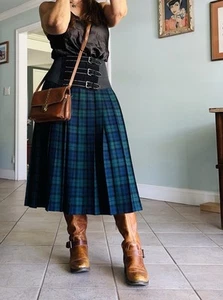 Vintage Pendleton Damenrock reine Schurwolle plissiert kariert Gr. 4P Academia 90’s - Bild 1 von 19