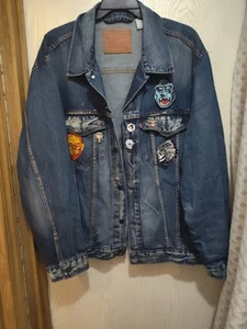 Vintage Denim Jacket 3xl Levis Biker Rocker Motörhead - Nice Condition - Picture 1 of 13