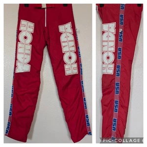 Pantalones de motocross Honda EE. UU. de colección talla 28 rojo moto de cross MX hechos en EE. UU. - Imagen 1 de 17