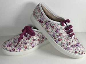 Hotter Mabel Canvas Pumps Sneaker mit Blumenmuster, Größe 4,5, Top Zustand - Bild 1 von 9