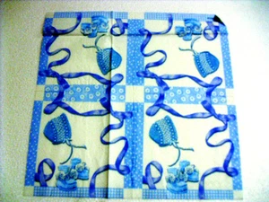 IHR - COCKTAIL SERVIETTEN - BABY SHOWER BLAU - 25x25cm - 20 Stück - C498340 - 12-14 - Bild 1 von 1