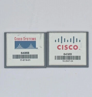 Cisco 64MB Flash Card 16-2647-02 Compact Flash x2 (Lot of 2) - Image 1 of 2