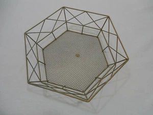 Malla de Alambre Metal Almacenamiento Hexagonal Cesta Estante Organizador Verduras Frutas Baño - Imagen 1 de 3