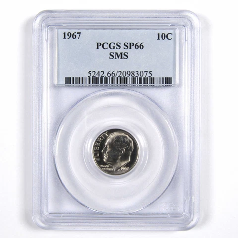 1967 SMS Roosevelt Dime SP 66 PCGS Clad 10c Uncirculated SKU:CPC3217 Cover