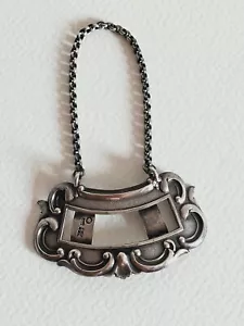 +++ Carl Johann TEGELSTEN c. 1850 Silver Sterling Label Bottle Silver Label - Picture 1 of 4