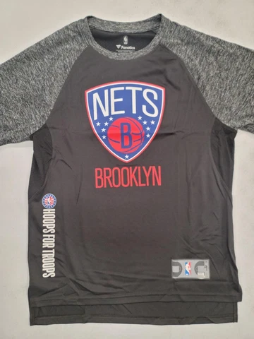 21103-3 Fanatics BROOKLYN NETS Game USED AUTHENTIC Hoops For Troops SHIRT COA Cover