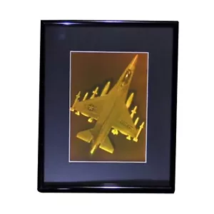 F-12 Fighter Jet 2-Kanal 3D Sammlerstück Hologramm Bild PHOTOPOLYMER - gerahmt - Bild 1 von 12