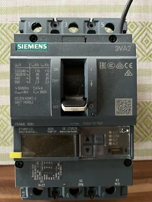 Siemens 3VA2 MCCB 160A 3 pines - 3VA2216-6KP32-0AE0 - Nuevo y sin usar - Imagen 1 de 3