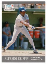 Alfredo Griffin - Los Angeles Dodgers (MLB) 1991 Fleer Ultra Baseball # 161 MT