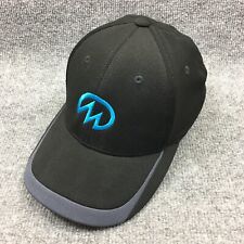M Logo Hat Cap Strap Back Mens Adjustable Black Sport Tek