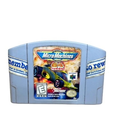 Micro Machines 64 Turbo Nintendo N64 Game 1999 Blockbuster Rental Test VIDEO - Image 1 of 4