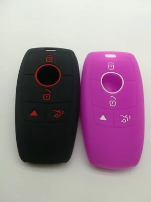 2*Cubierta de llave de llavero para Mercedes-Benz C63 AMG C GLA GLC GLE IYZ-MS2 2016-2020 Foto 1 de 4