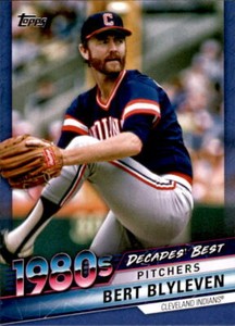 2020 Topps Series 2 BERT BLYLEVEN Decades' Best BLUE Parallel Indians #DB-61
