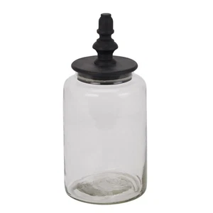 Black Finial Glass Canister - Style My Pad - Picture 1 of 4