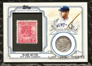 2016 Topps World Series Coin @ Stamp #Wccs-BR Babe Ruth 14/50 YANKEES - Picture 1 of 2