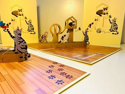 Tarjetas Pop Origami Árbol Gato Madera Perfecto para Tarjeta de Cumpleaños 3D Pop Up Tarjeta Amante Foto 1 de 4
