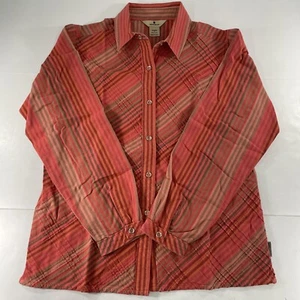 Woolrich Women's P Petite S Small Woolrich Multi-Color Striped LS Button Blouse - Picture 1 of 8