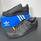 Adidas Superstar Mens Shoes US 13 Core Black Carbon Sneaker Leather Adult GY0026