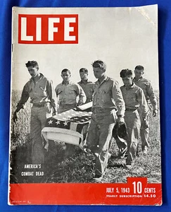 1943 LIFE MAGAZINE WORLD WAR II COMBAT DEAD KIA + GENERAL DOUGLAS MacARTHUR - Picture 1 of 1