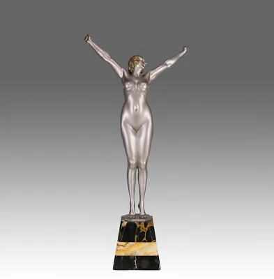 Anfang 20. Jahrhundert Art Deco Bronze mit dem Titel "Le Reveil" von Demetre Chiparus - Bild 1 von 4