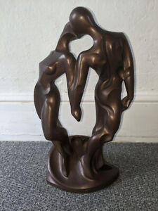 Abstract Austin sculpture Tender Hearts by Alexander Danel burnished copper 1996