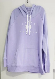 Under Armour Womens Plus Size Rival Fleece Logo Hoodie Purple Tint Sz 1X - NWT - Picture 1 of 1