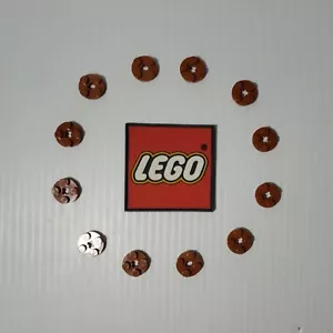 LEGO 2 x 2 Round Plate w Axle Hole DARK ORANGE (x12) 4032 NEW REPLACEMENT PARTS - Picture 1 of 3