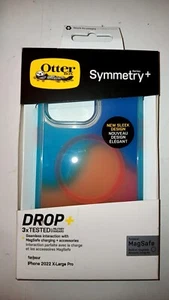 OtterBox Symmetry Series Phone Case MagSafe For iPhone 14 Pro Blue/Orange - Picture 1 of 2