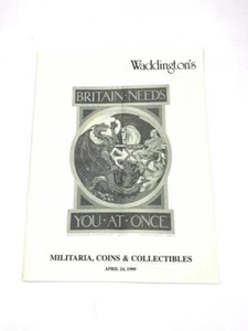 Vintage WADDINTON'S MILITARIA Catalog 1999 -- Coins -- BRITISH WWI POSTERS - Picture 1 of 2