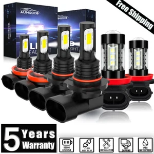 10000K Super Bright LED Headlight Bulbs 9005 H11 H11 For Jeep Compass 2014-2021 - Picture 1 of 18