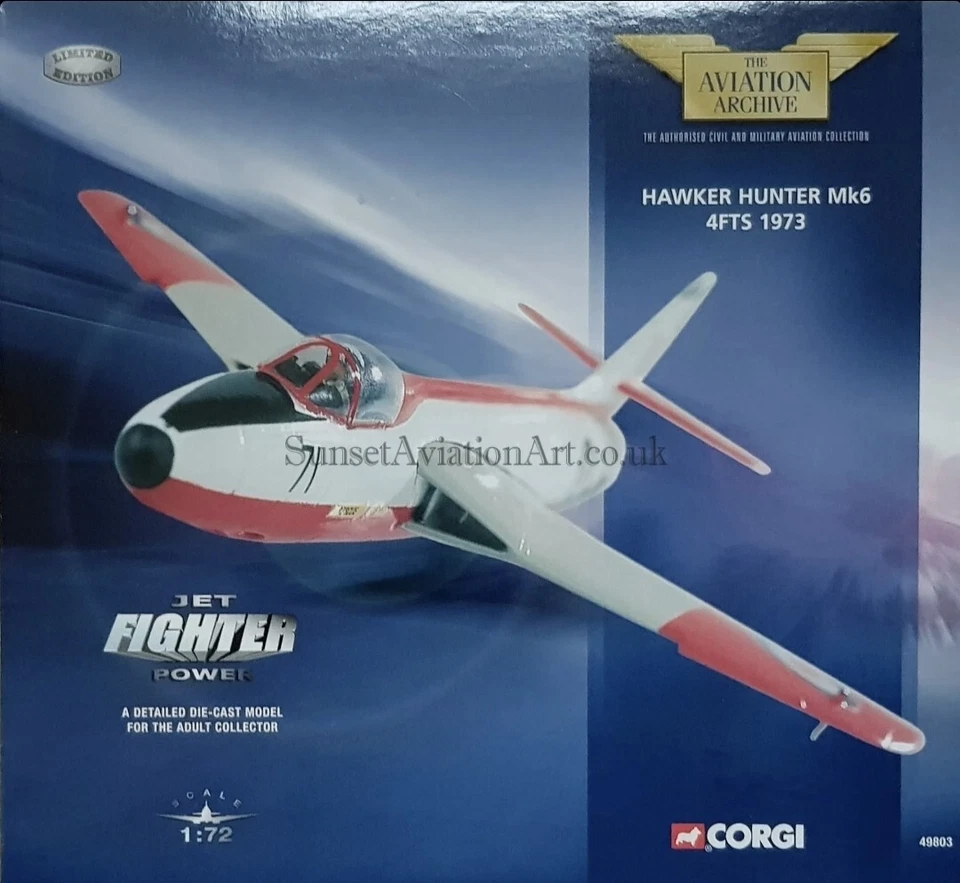 Corgi 49803 HunterHawker Hunter F Mk 6The Aviation Archive4 FTS 1973 1:72 - Image 1 of 1