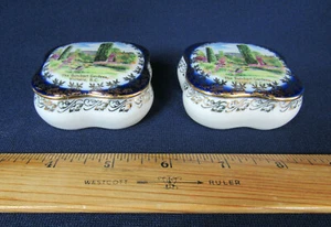 2 SCATOLE PORTAGIOIE VINTAGE ANNI 60 PM MARTINRODA TEDESCO ORIENTALE BLU COABLT BUTCHART GIARDINI - Foto 1 di 12
